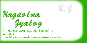 magdolna gyalog business card